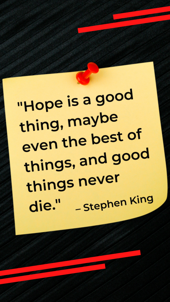 stephen king inspiring addiction recovery quote