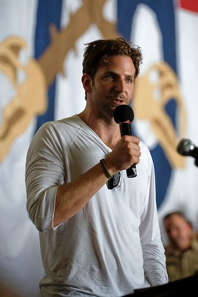 Bradley Cooper speaking at an event