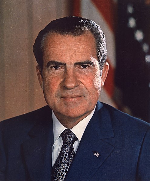 A portrait of Richard Nixon