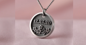 Necklace with the sobriety gift date 12.25.20 