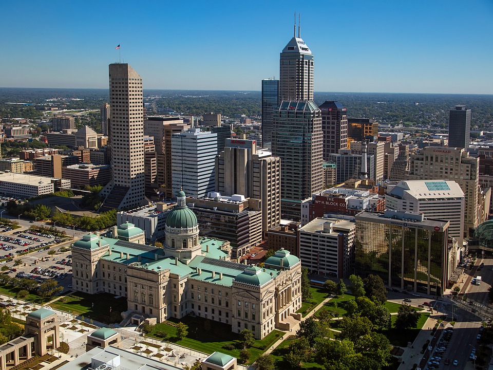 A photo of the city of Indianapolis, Indiana