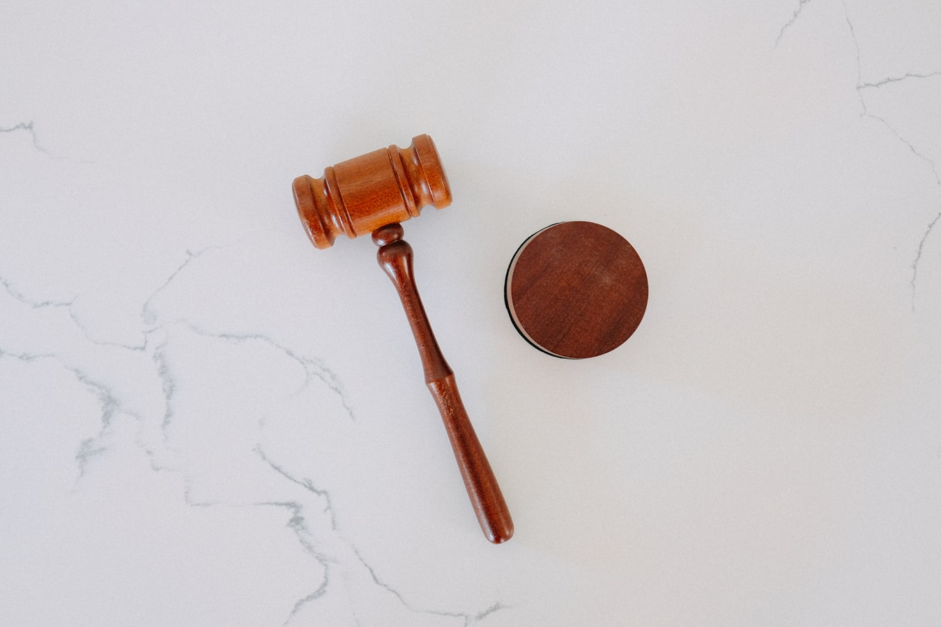 A gavel used in a courtroom