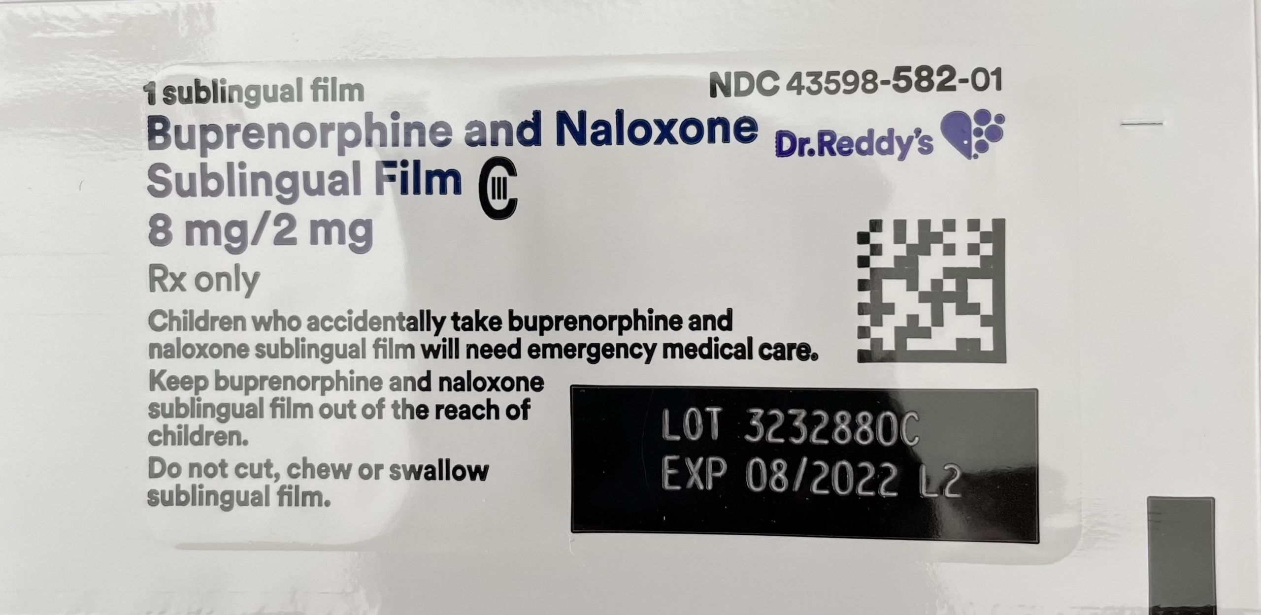 Package of Buprenorphine and Naloxone
