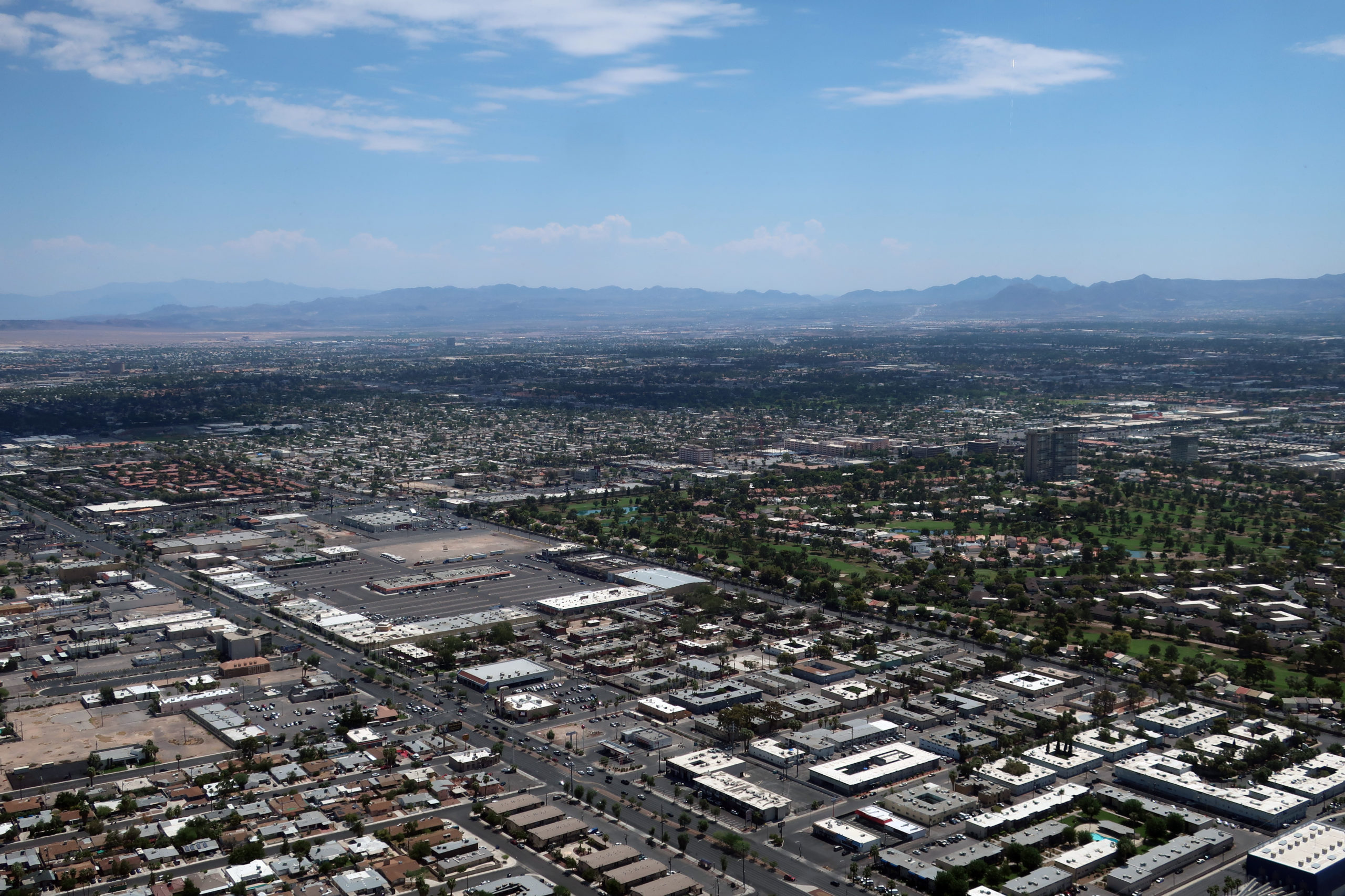 High level view of Las Vegas NV industrial area