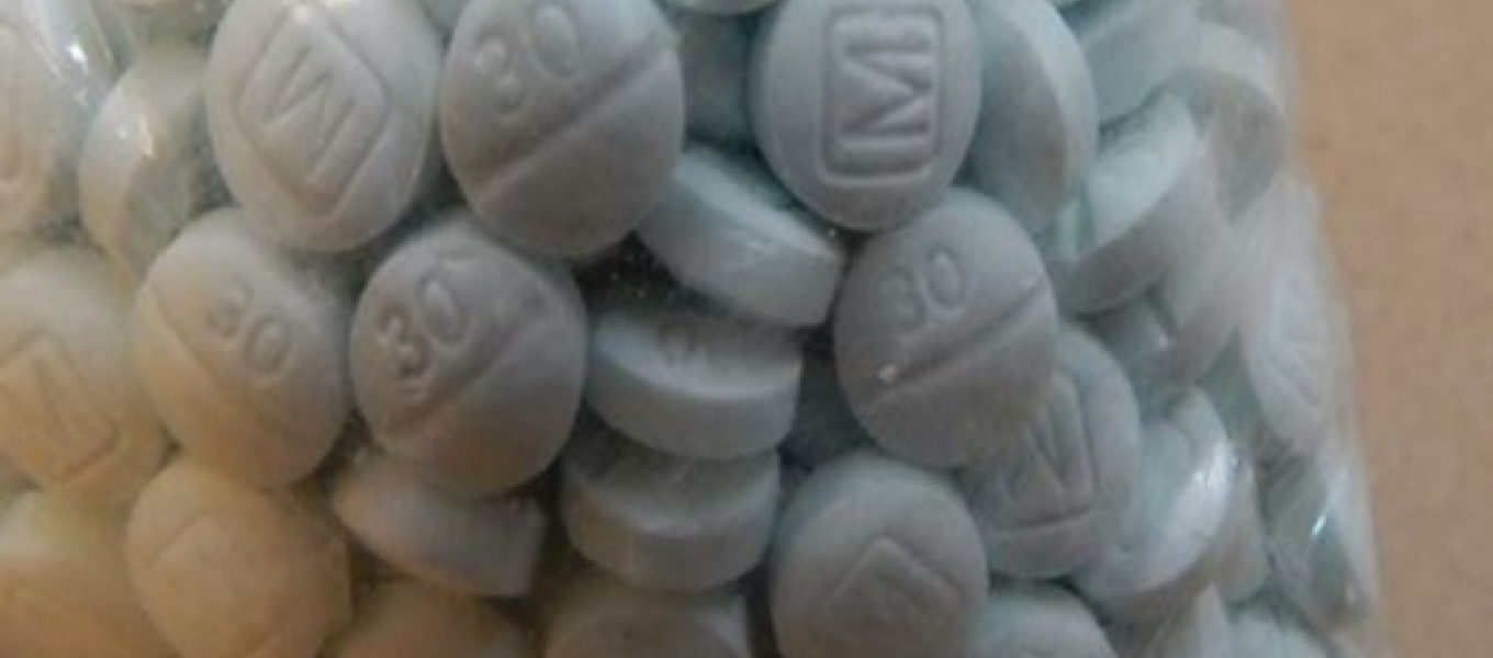 bag of white pills in a bag