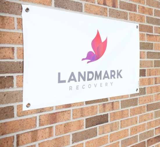 Landmark Recovery signage on building