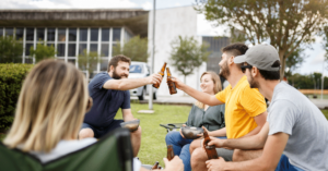 College students with alcohol use disorder drinking and tailgating on campus