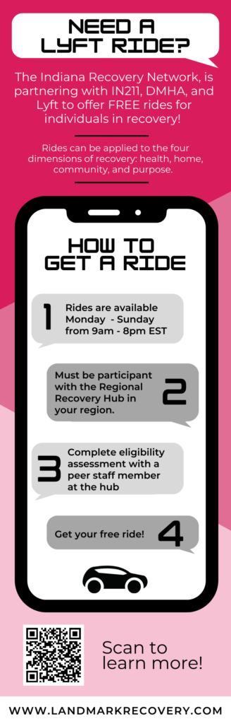 How to get a free lyft ride with the indiana recovery network