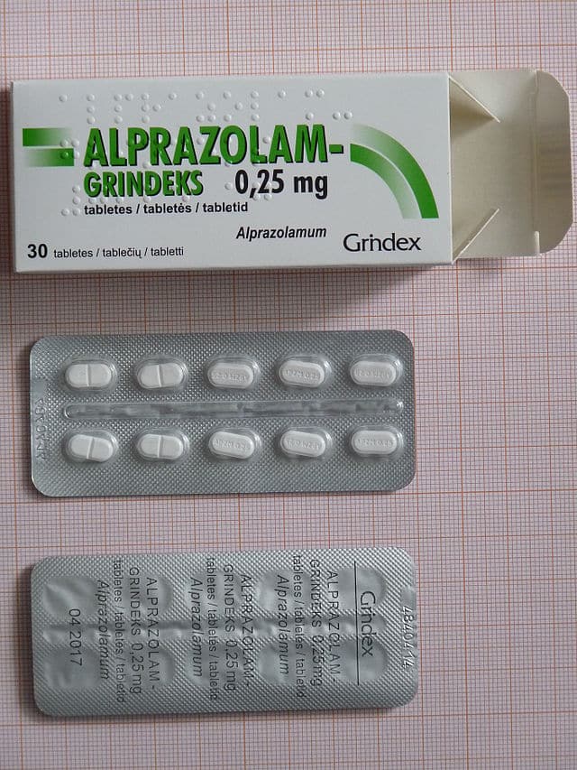 Alprazolam benzodiazepine tablets