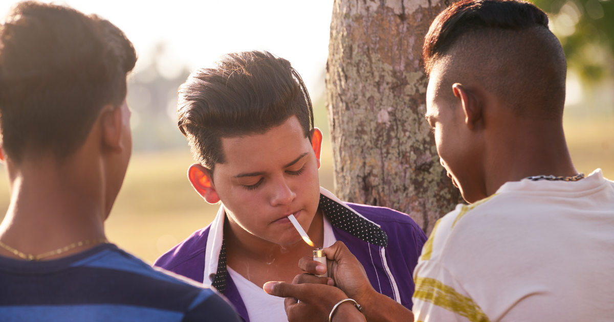 Indiana Teenagers Smoking Cigarettes