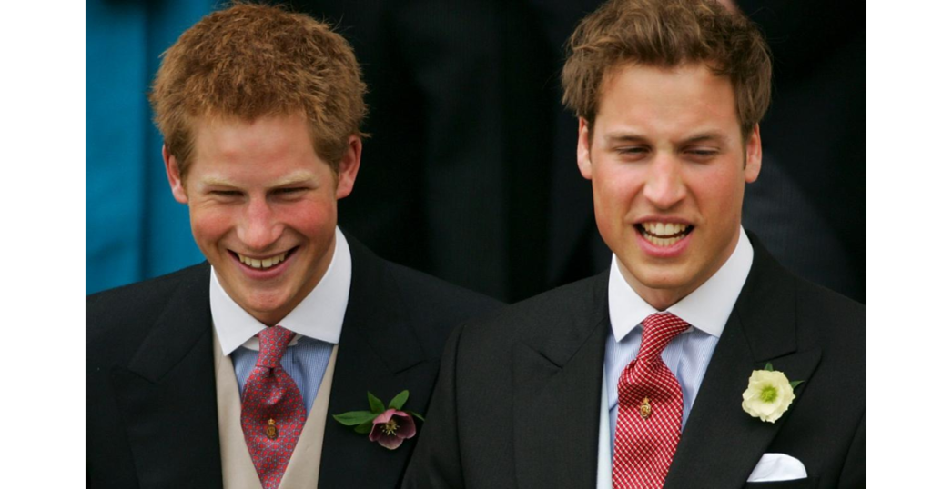 Prince Harry and Prince William when they were teens. 