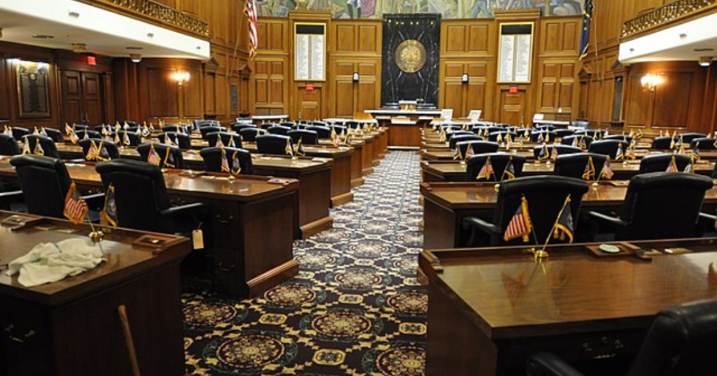 Indiana Statehouse where lawmakers will debate new marijuana bills in 2023