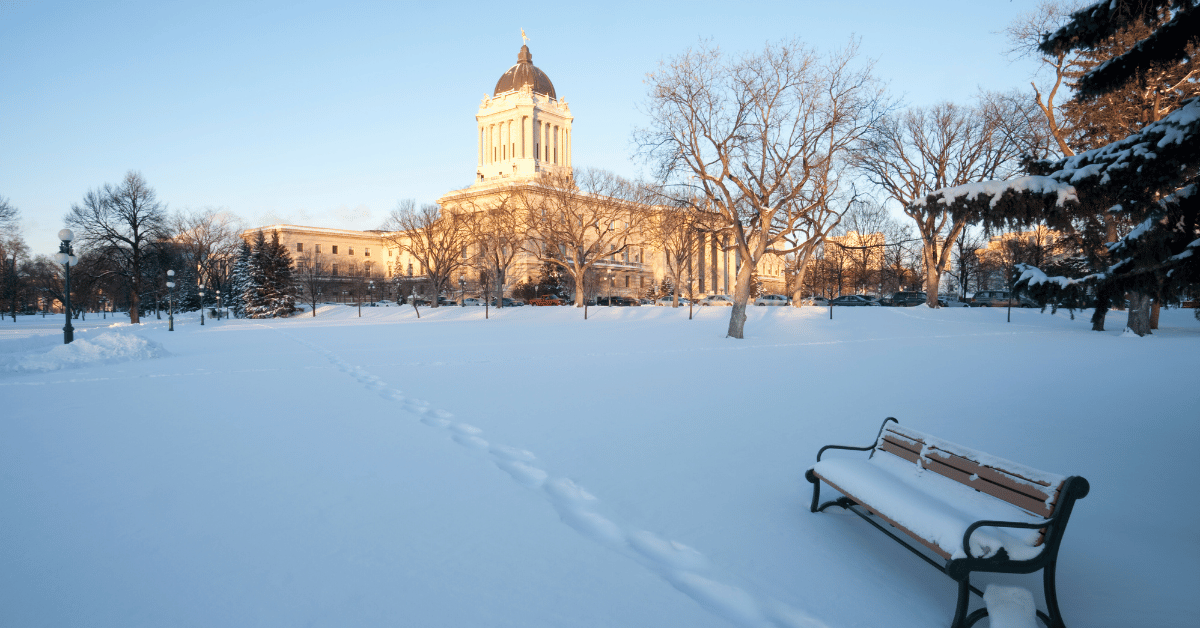 Michigan legislature on a winter afternoon.