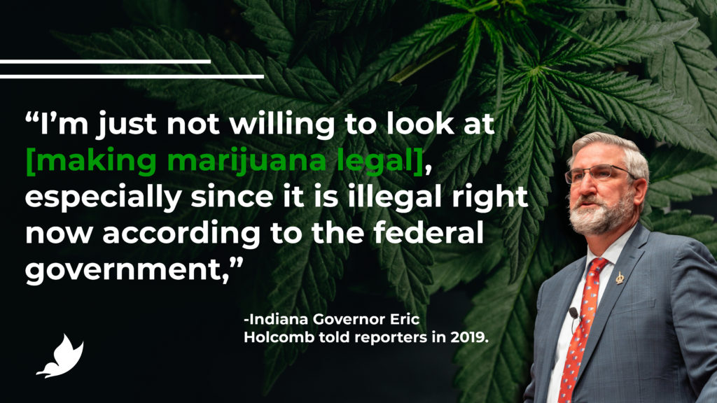 indiana governor eric holcomb on marijuana legalization