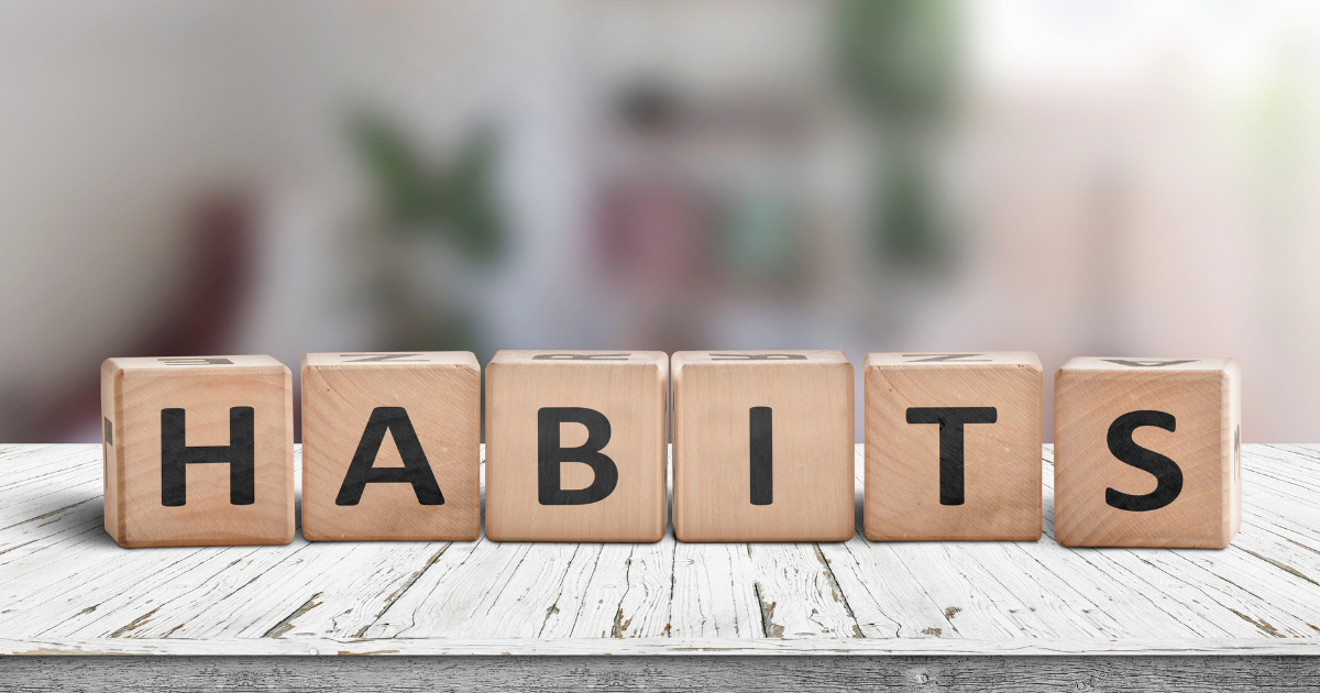An image of wooden blocks spelling out "HABITS."