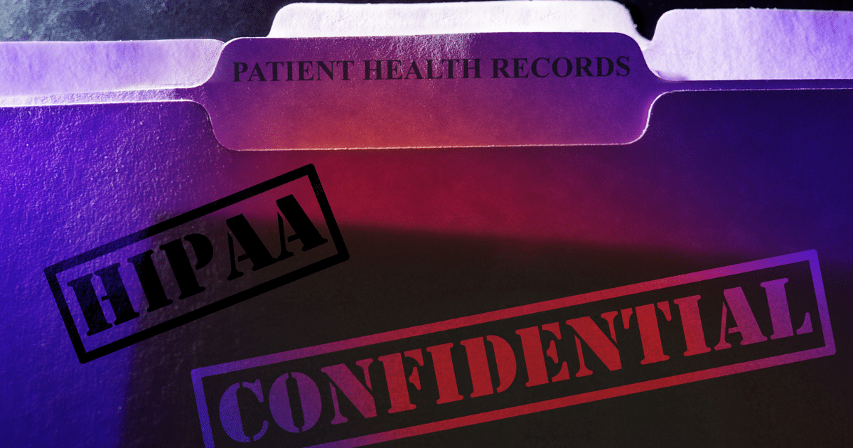 a drug and alcohol rehab patient health records is stamped as confidential under hipaa laws